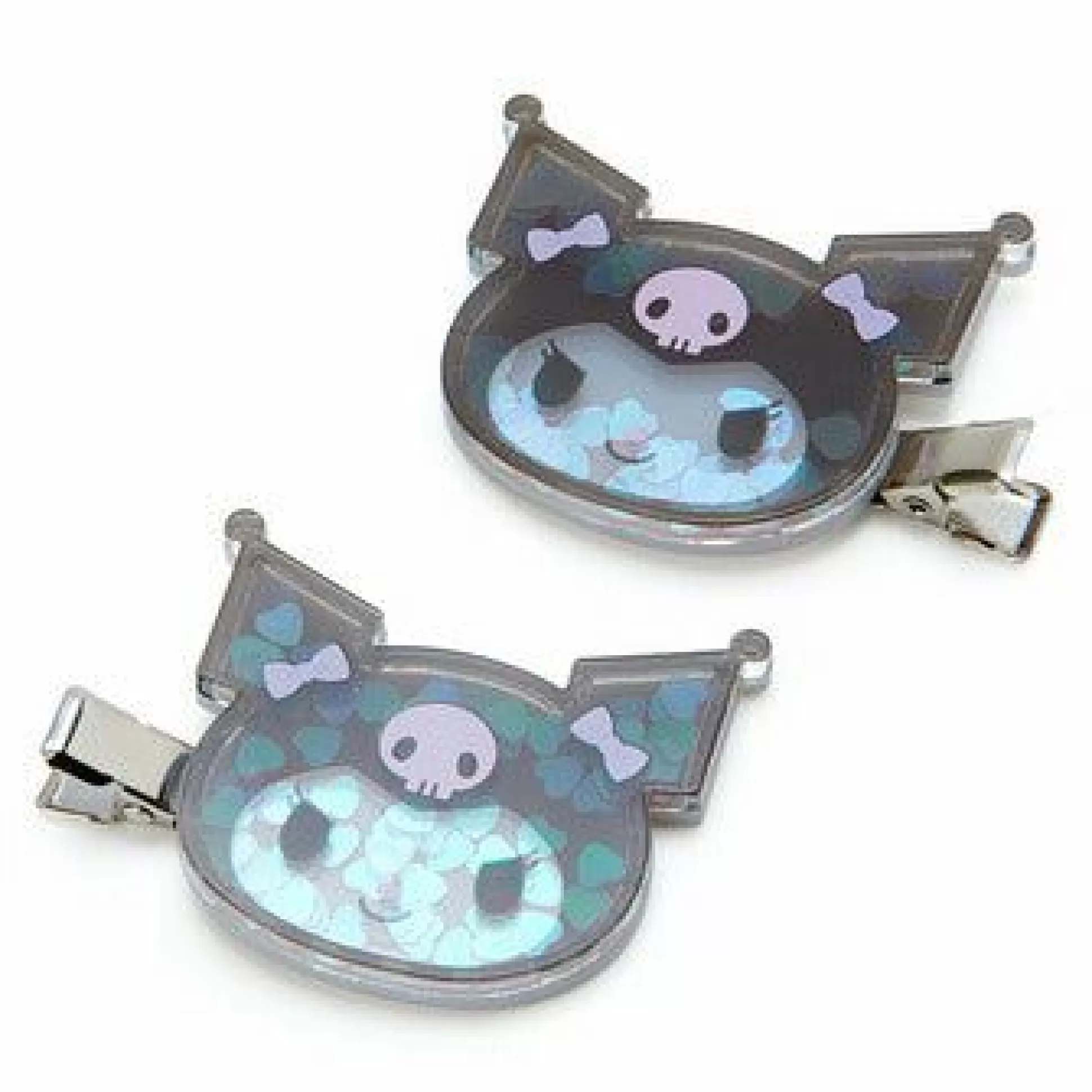 Kuromi Holographic Confetti Hair Clips^Japan Original Shop