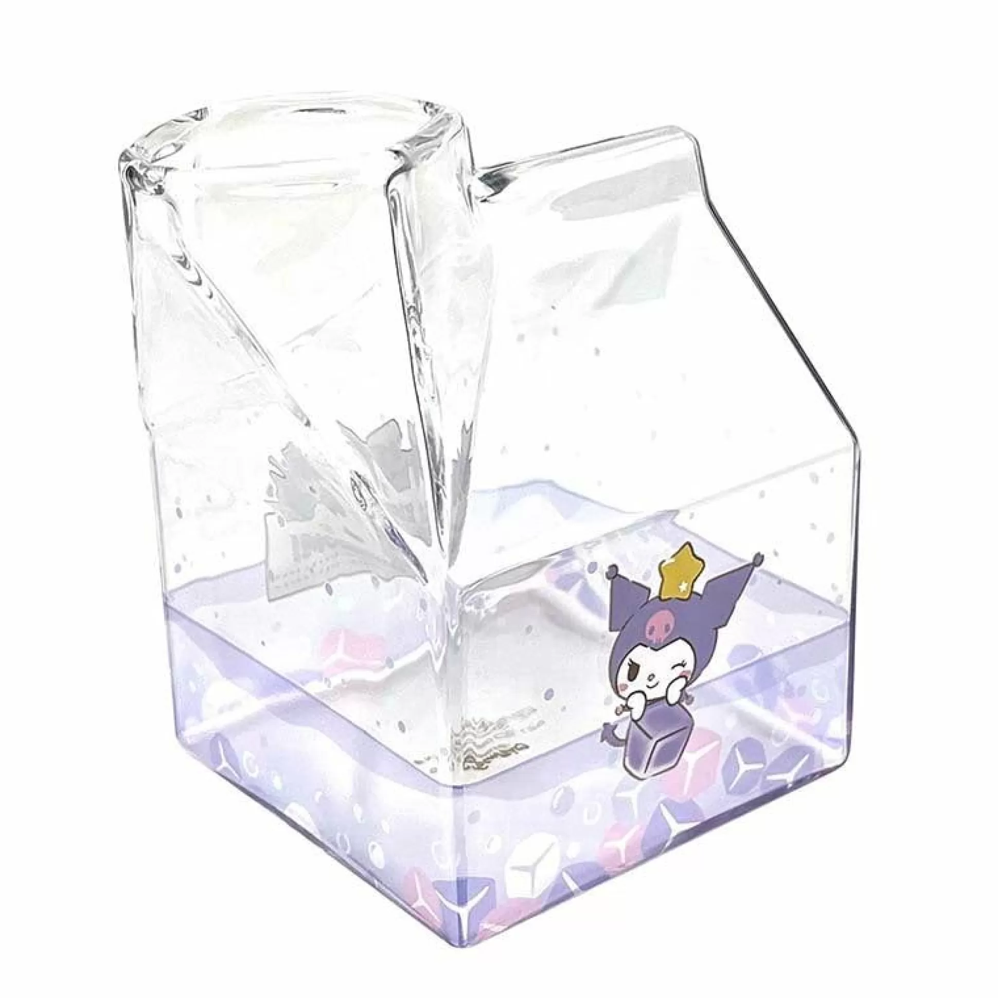 Kuromi Kawaii Glass Milk Carton Cup^Global Original Cheap