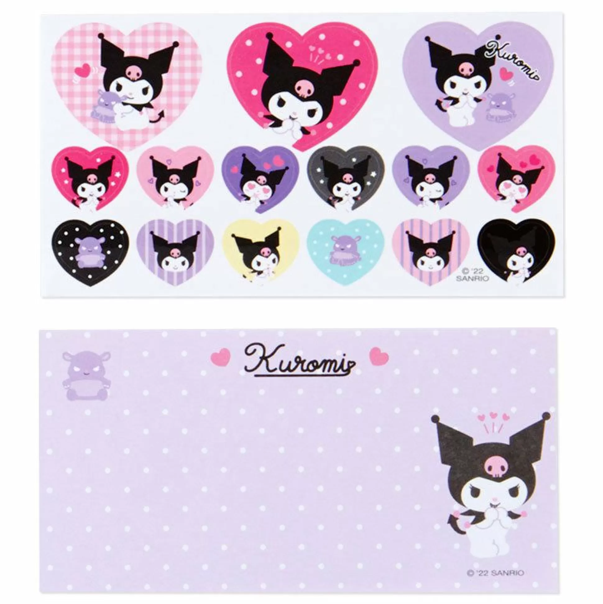 Kuromi Memo Pad With Keychain Case^Japan Original Best Sale