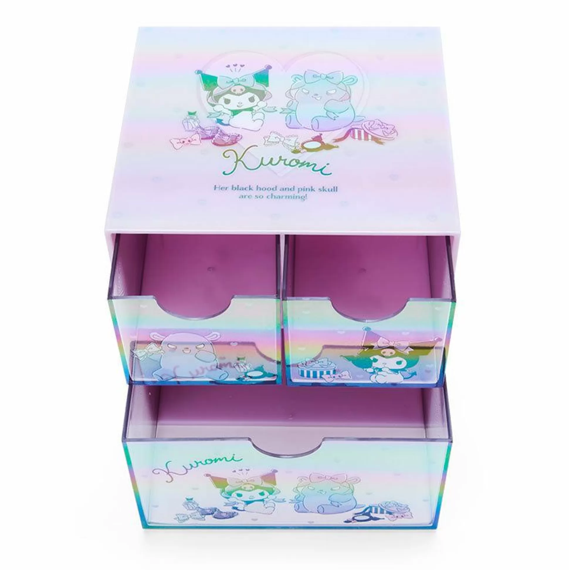 Kuromi Mini Storage Chest (Glossy Aurora Series)^Japan Original Hot