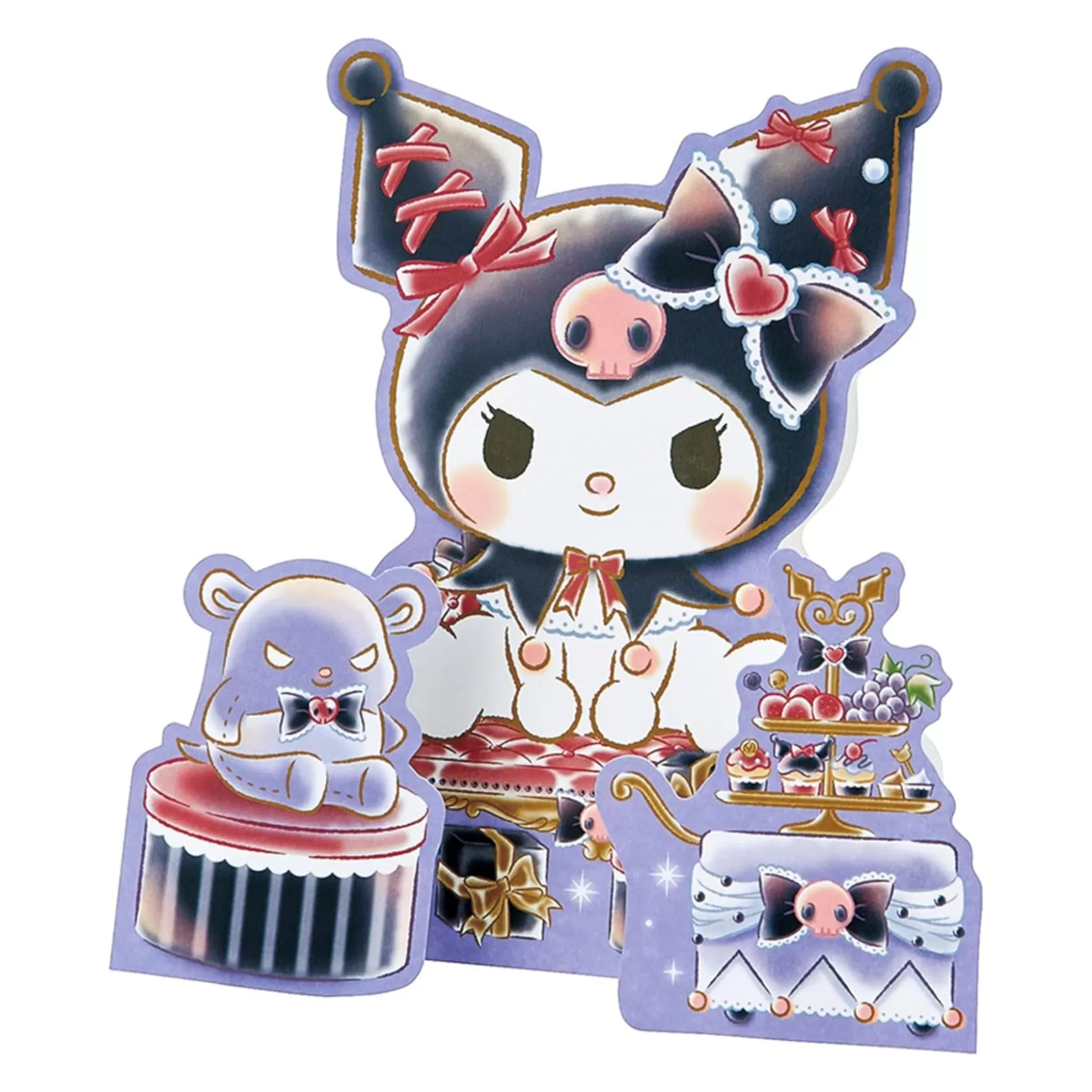 Kuromi Stickers And Greeting Card (Small Gift Series)^Japan Original Sale