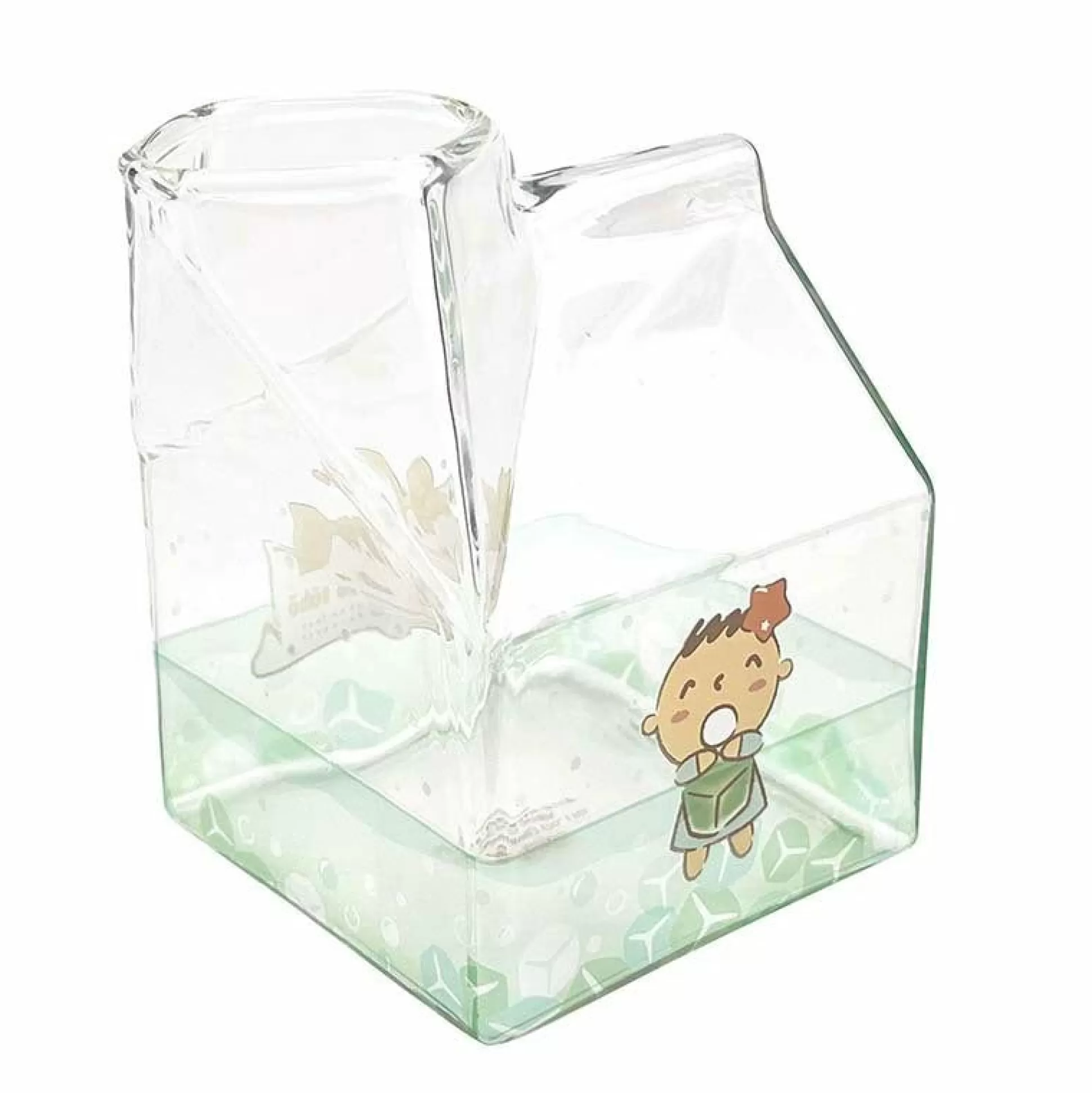 Minna No Tabo Kawaii Glass Milk Carton Cup^Global Original Fashion