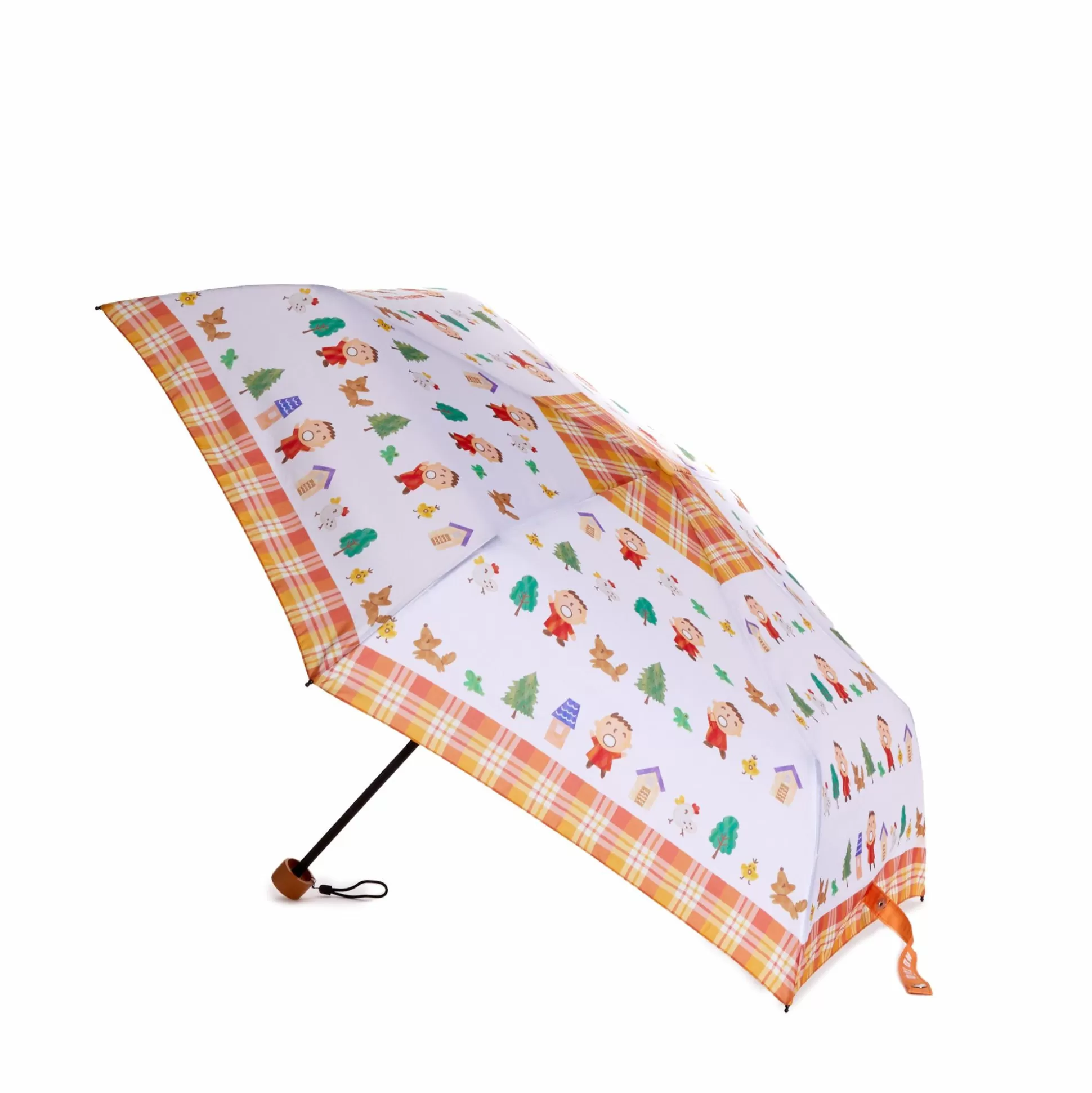 Minna No Tabo Travel Umbrella (Orange Plaid Series)^Global Original Cheap