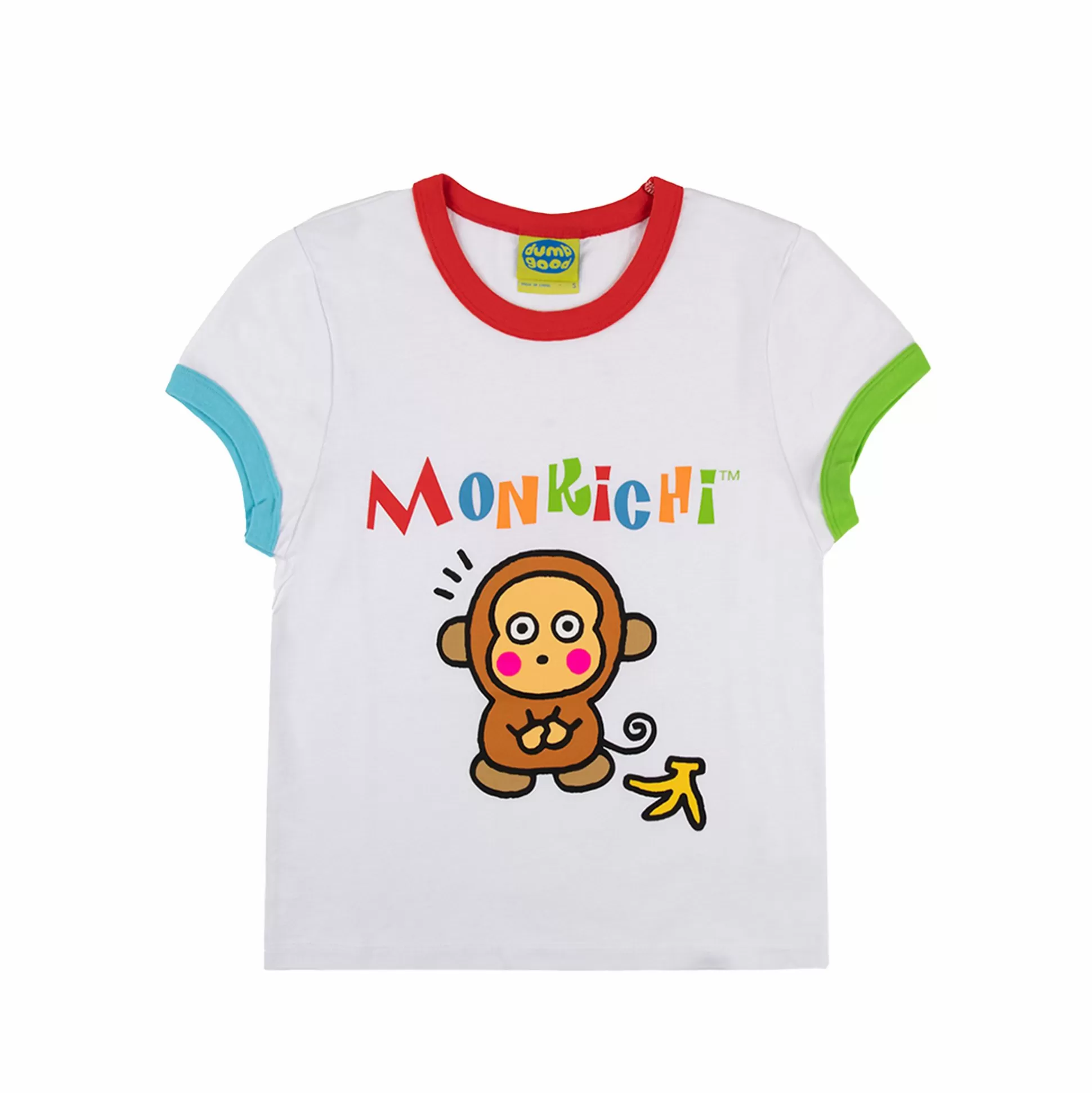 Monkichi X Dumbgood White Ringer Baby Tee^BIOWORLD Best Sale