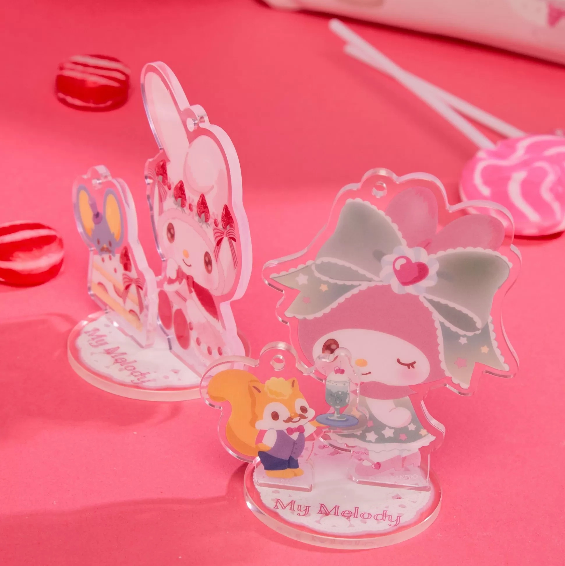 My Melody 2-In-1 Italian Soda Keychain (Sweet Lookbook Series)^Japan Original Best