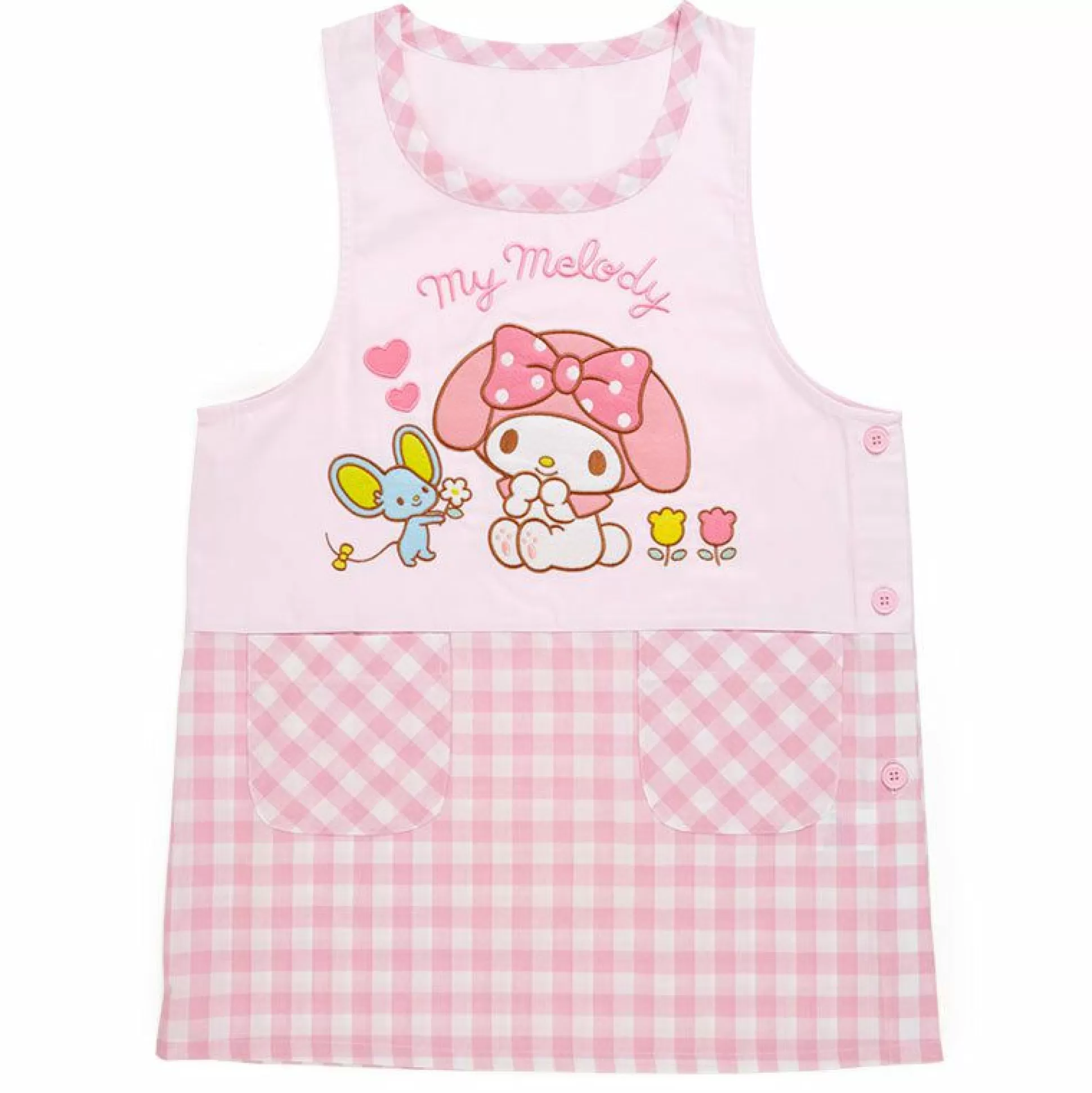 My Melody Gingham Pinafore Apron^Japan Original Flash Sale