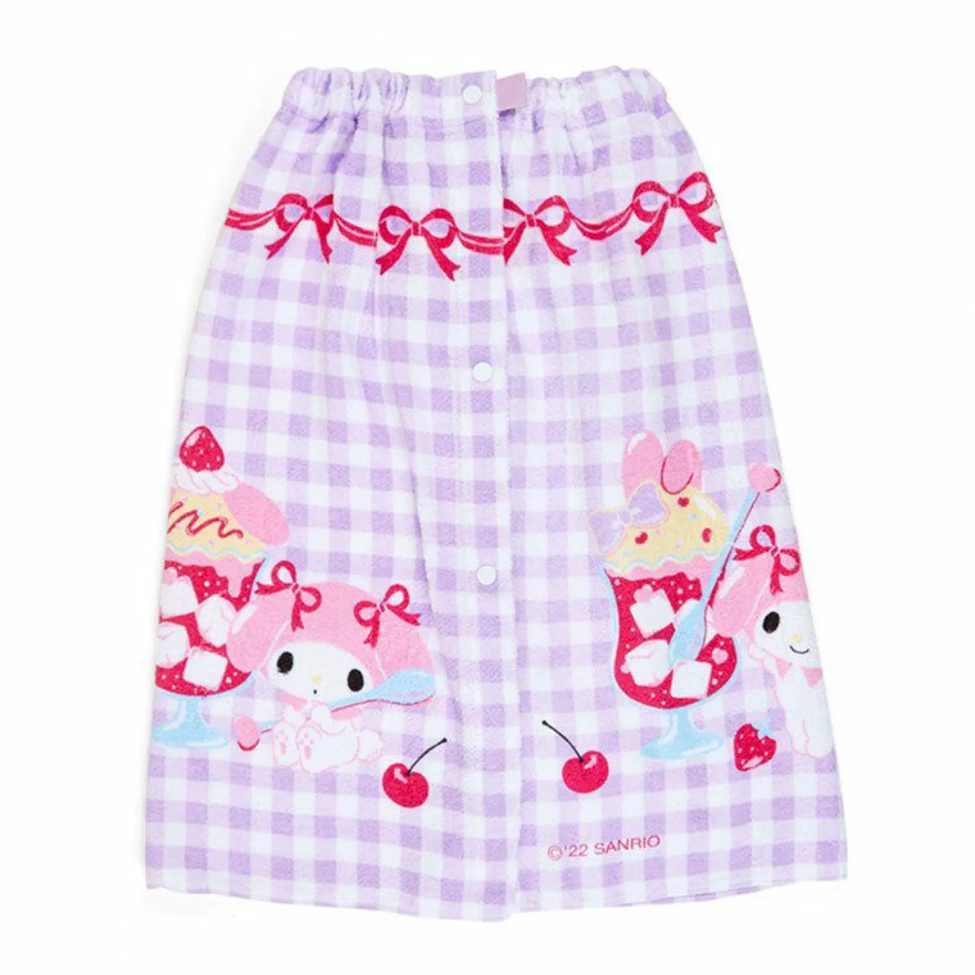 My Melody Gingham Wrap Towel^Japan Original Clearance