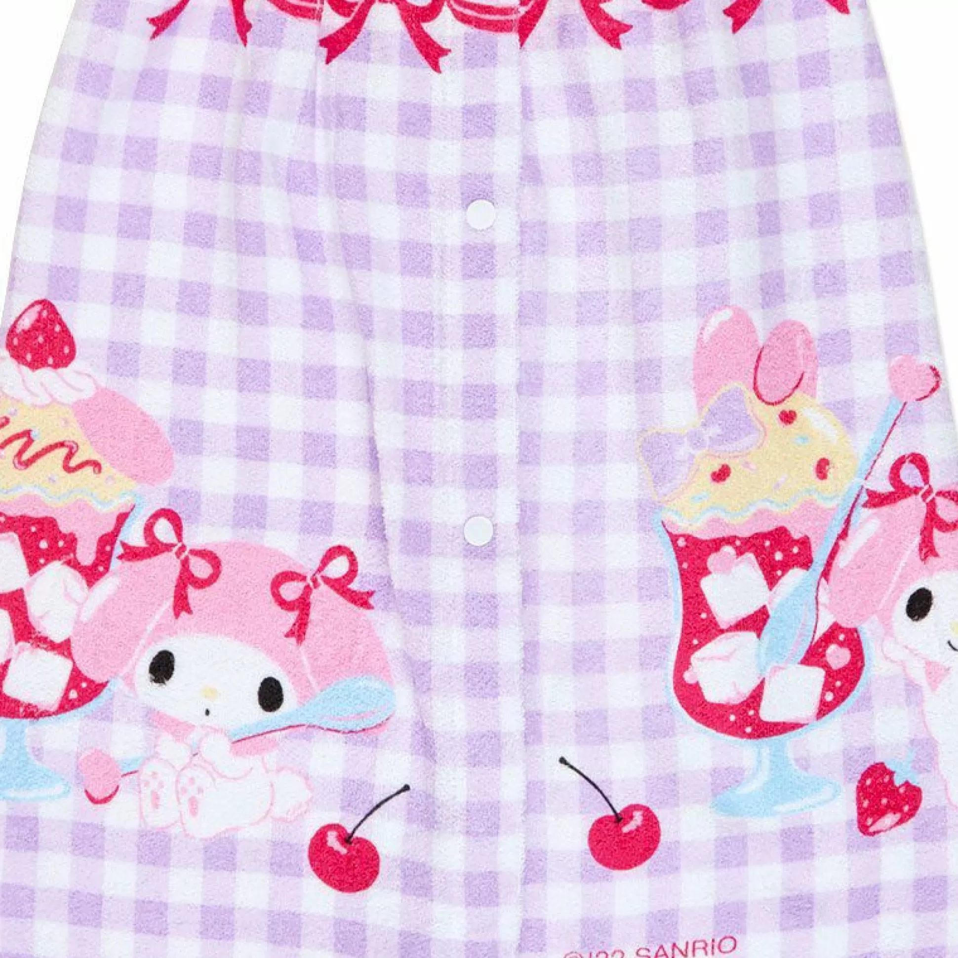 My Melody Gingham Wrap Towel^Japan Original Clearance