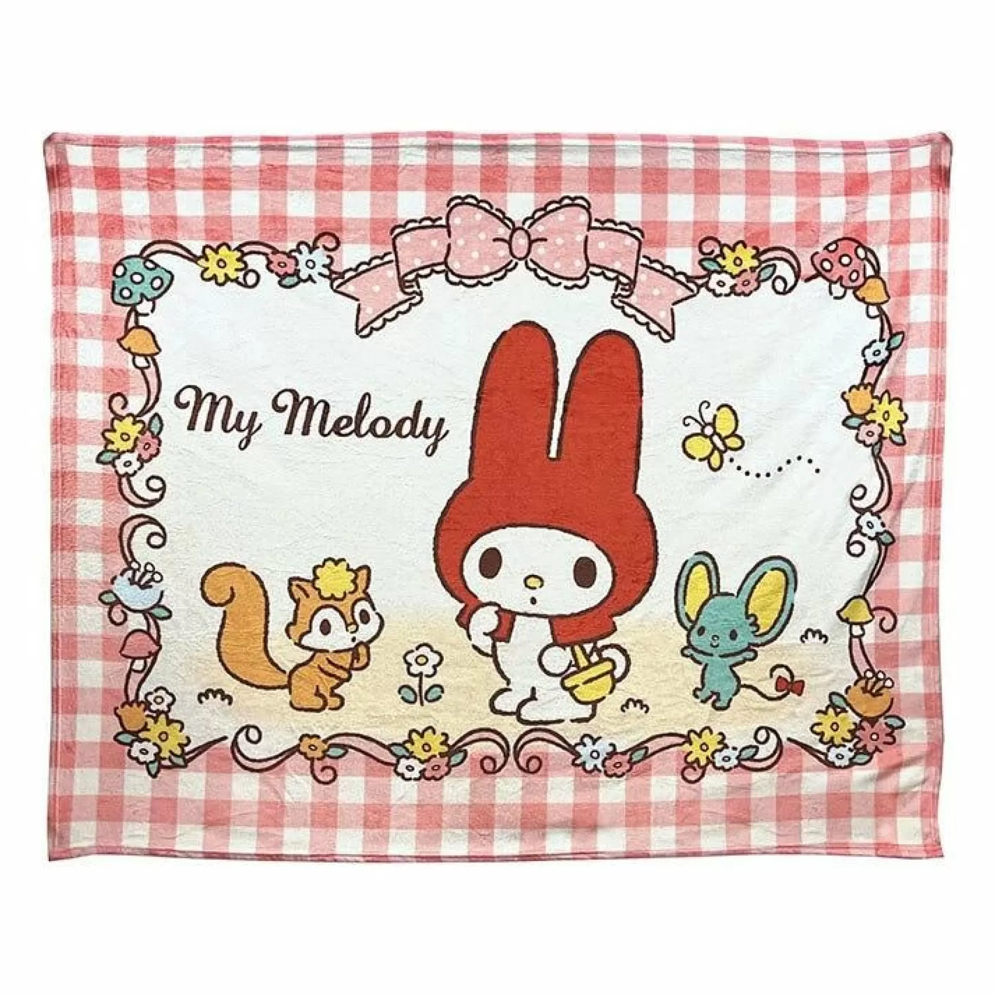 My Melody Throw Blanket (Red Classic Gingham Series)^Global Original Clearance