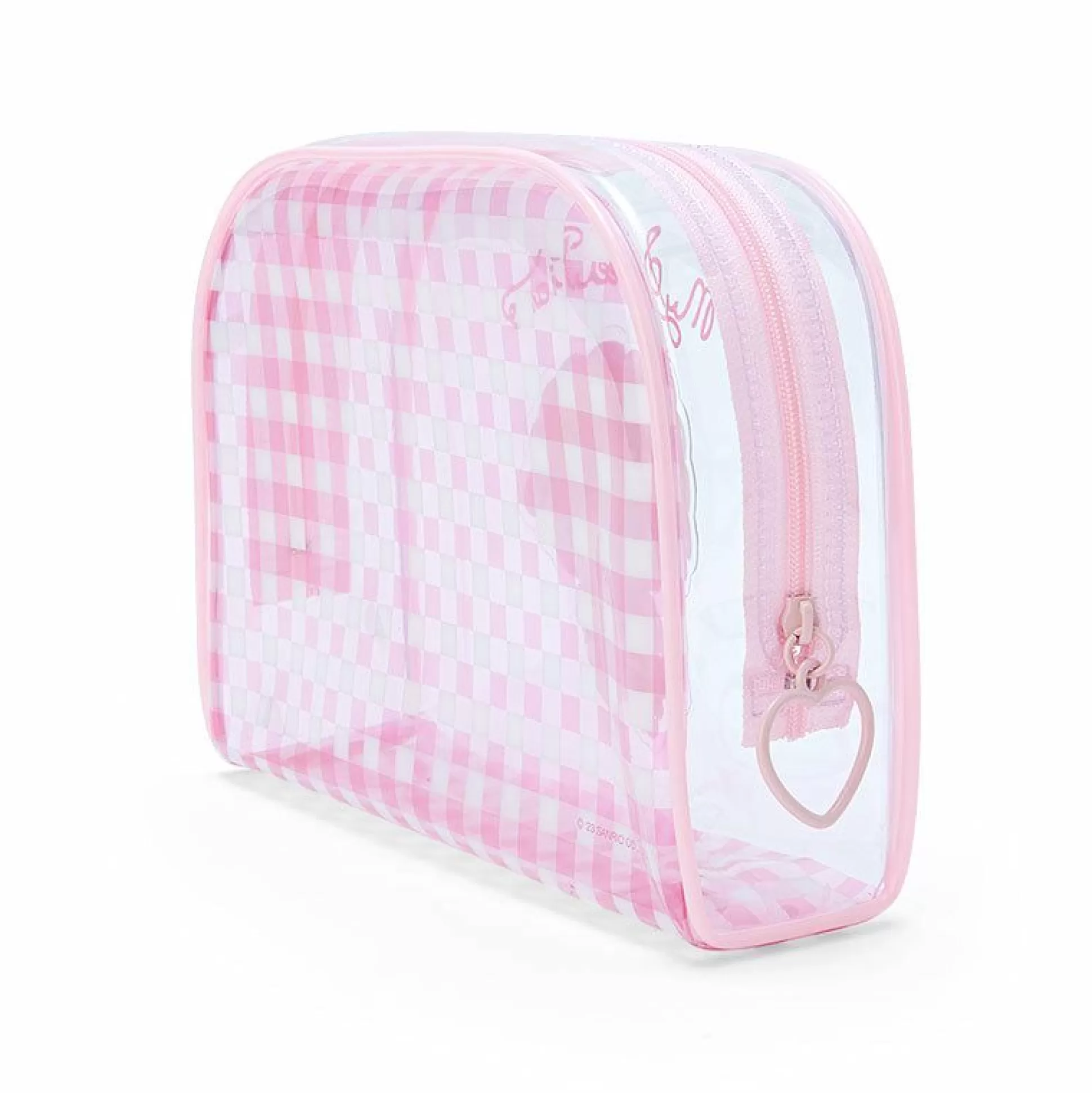 My Sweet Piano Clear Gingham Zipper Pouch^Japan Original New