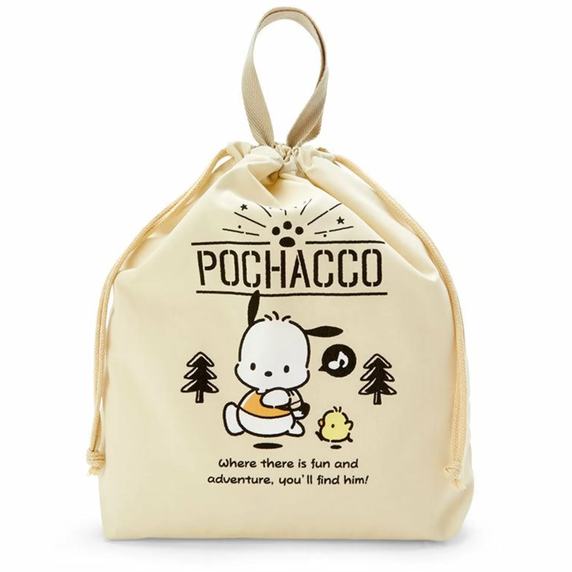 Pochacco Drawstring Tote Bag (Adventure Series)^Japan Original Clearance