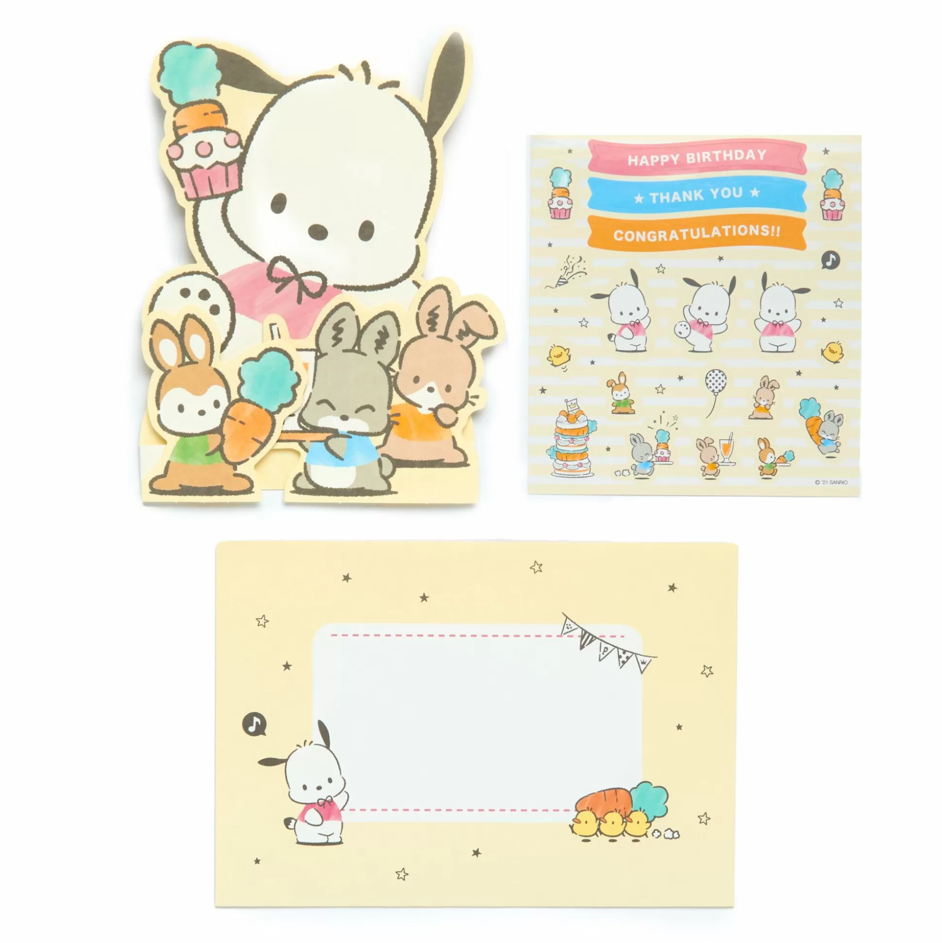 Pochacco Stickers And Greeting Card^Japan Original Cheap