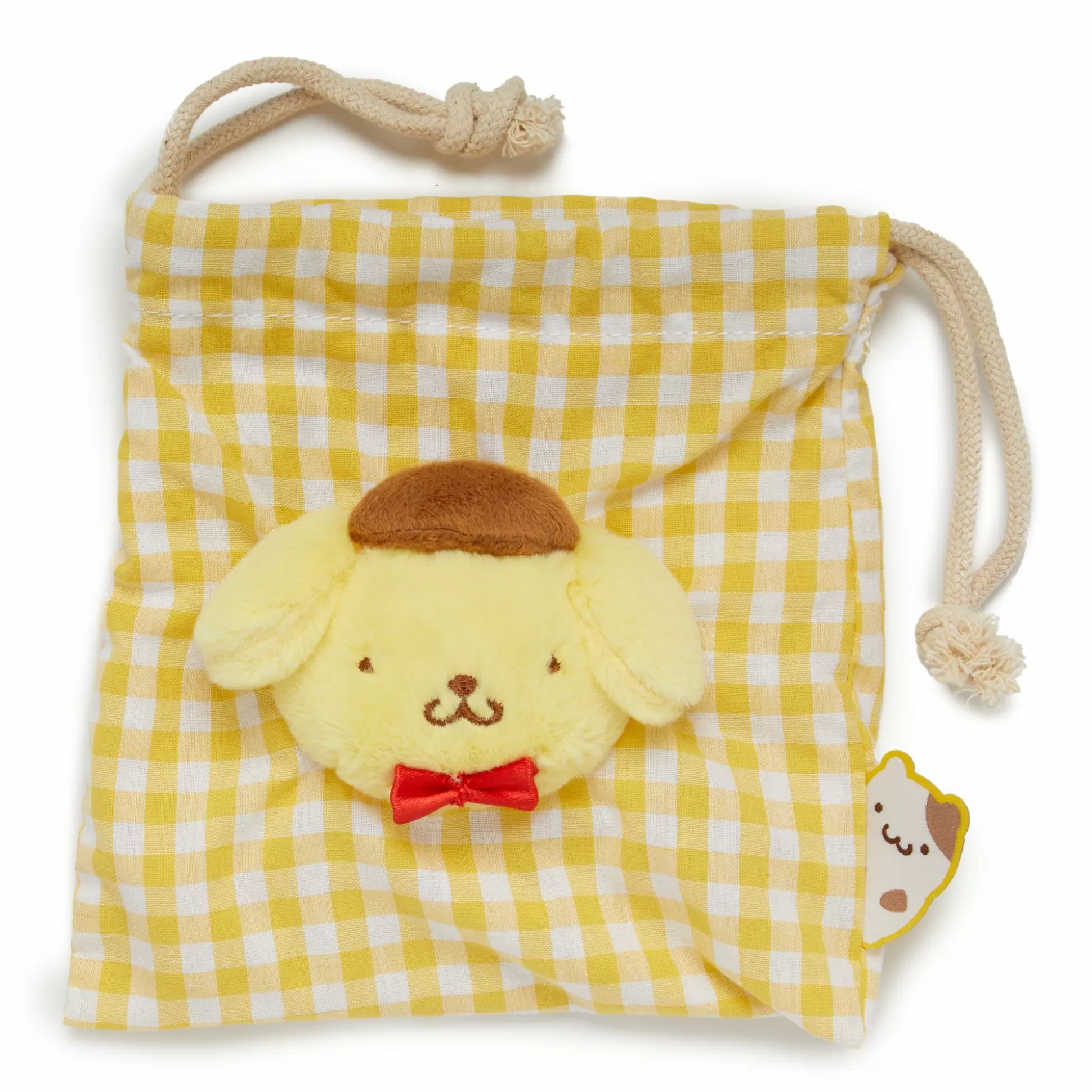 Pompompurin Drawstring Pouch (Gingham Cafe Series)^NAKAJIMA CORPORATION Discount