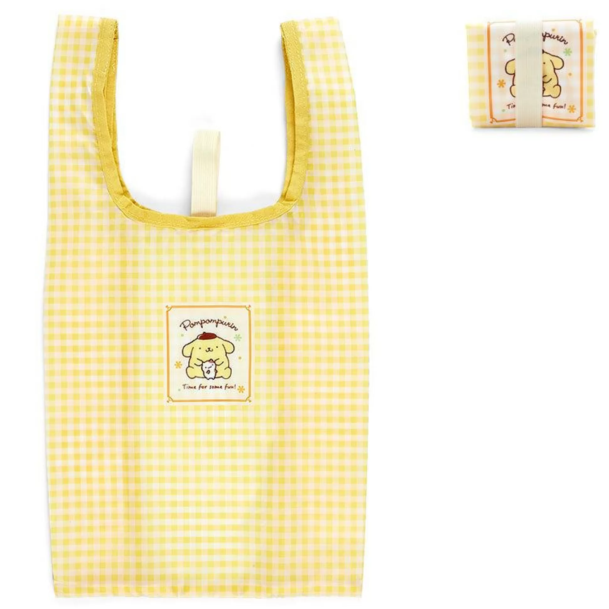 Pompompurin Gingham Reusable Tote Bag^Japan Original New