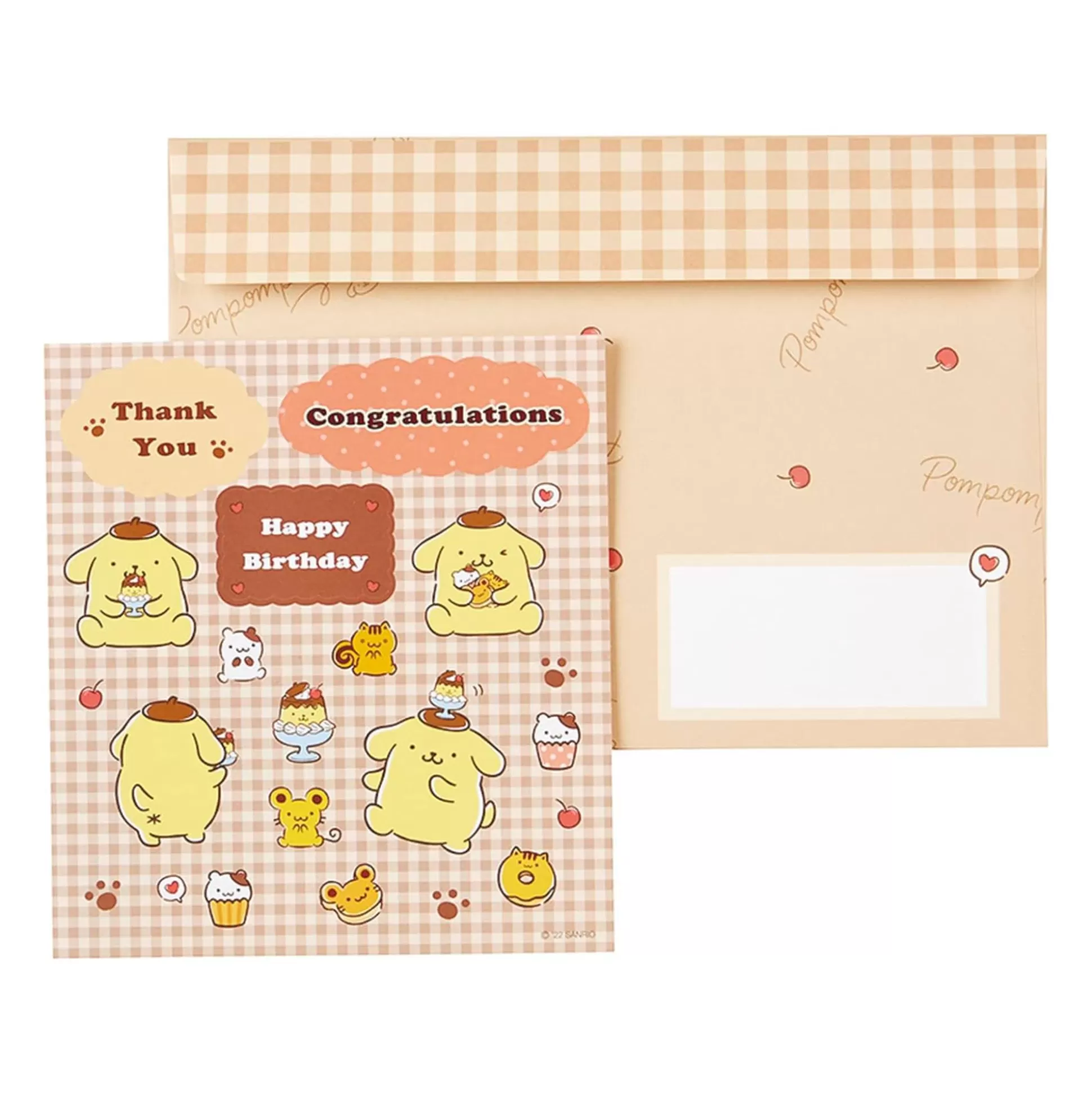 Pompompurin Stickers And Greeting Card (Small Gift Series)^Japan Original Store