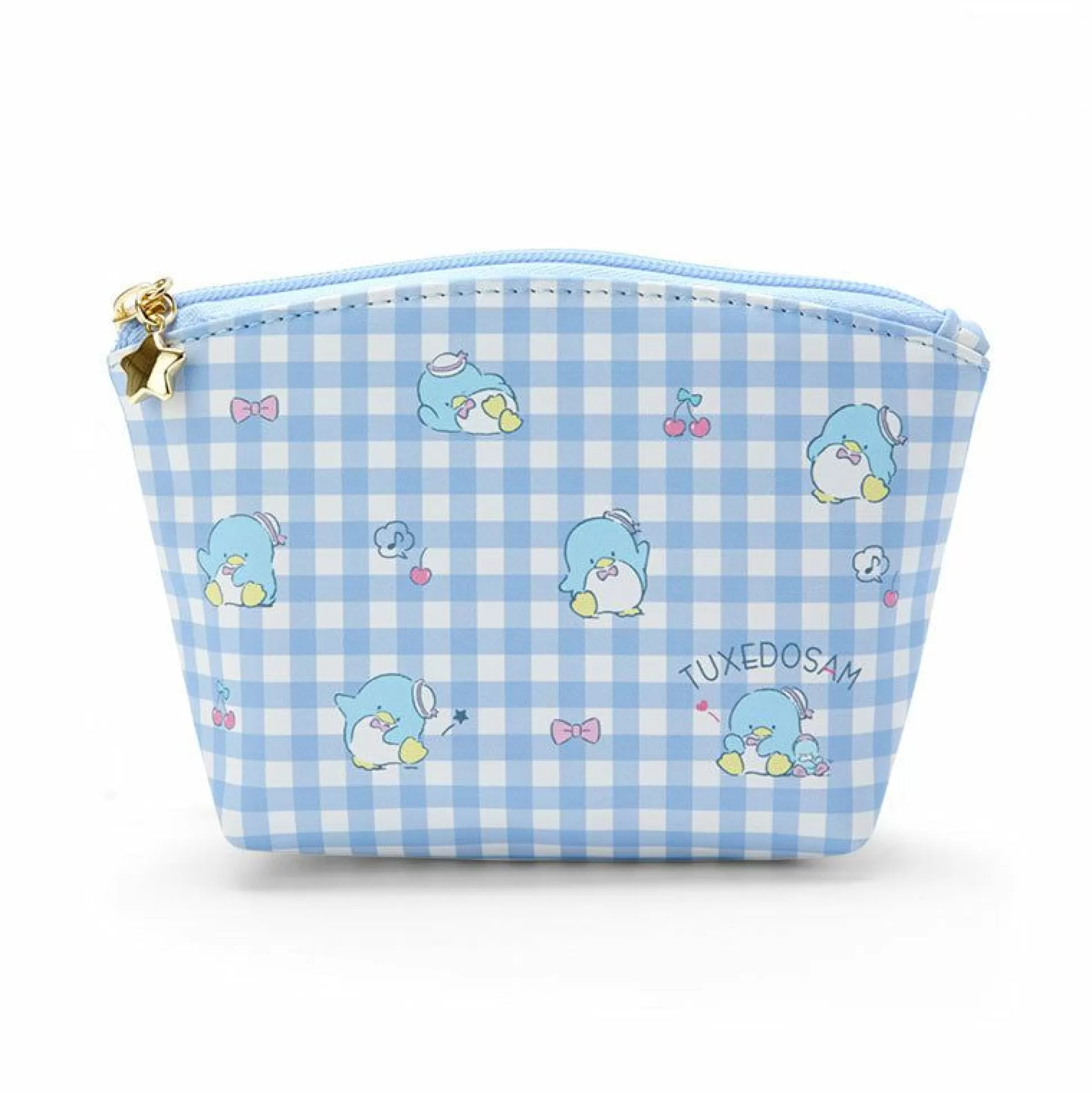 Tuxedosam Gingham Zipper Pouch^Japan Original New